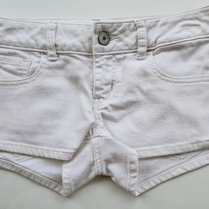 American Eagle white denim Shorts Size 0